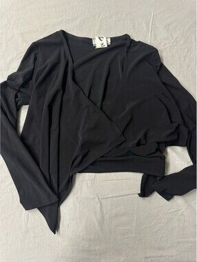 The Look Randolph Duke Cardigan Jacket Size Small Black